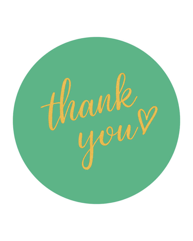 Durable Thank You Stickers