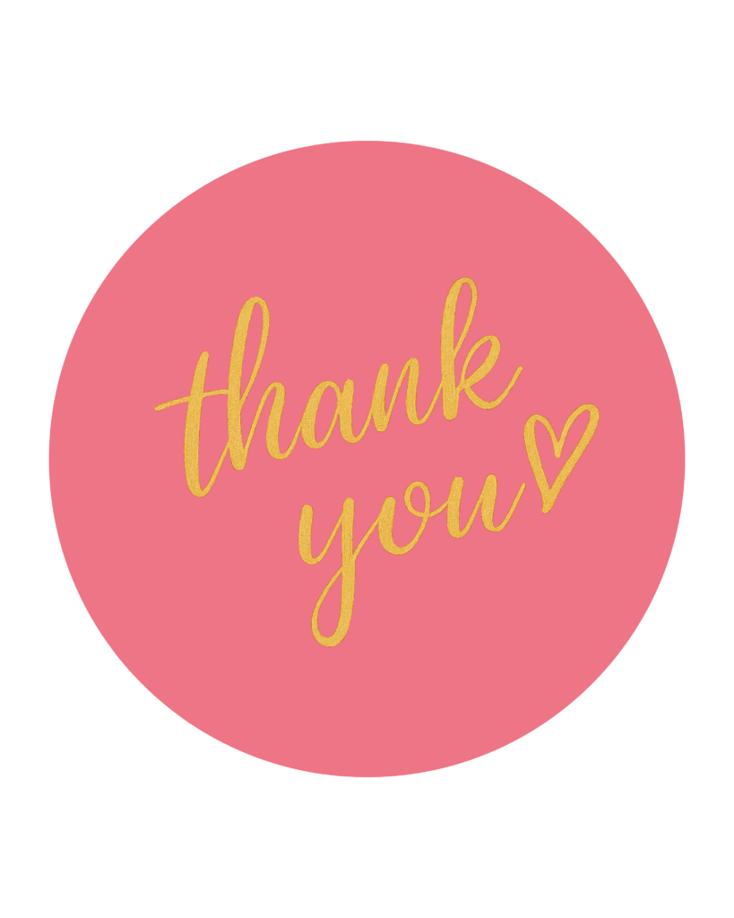 luxury thank you stickers