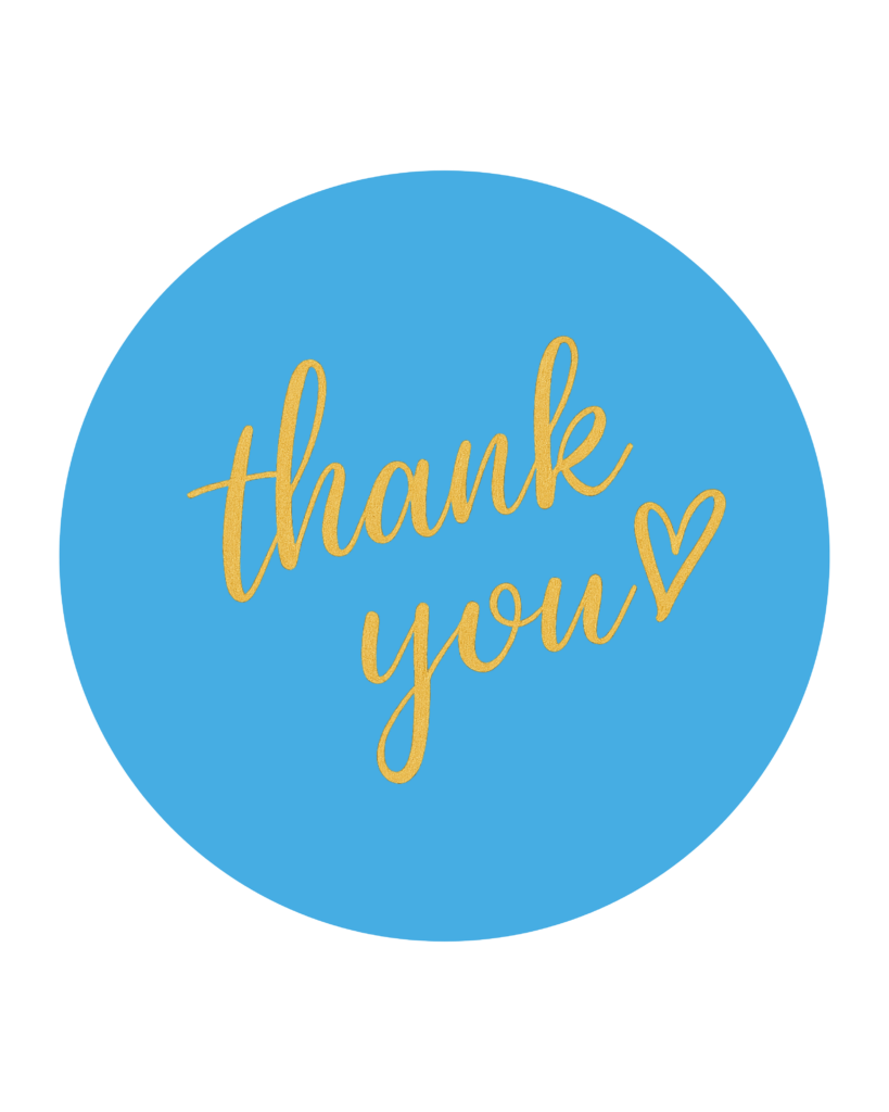 thank you stickers for small business