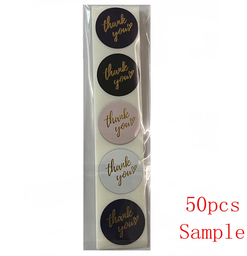 50-500pcs 1inch Blue Thank You Stickers For Envelope Sealing Labels Stationery Supplies Handmade Wedding Gift Decoration Sticker - Image 6