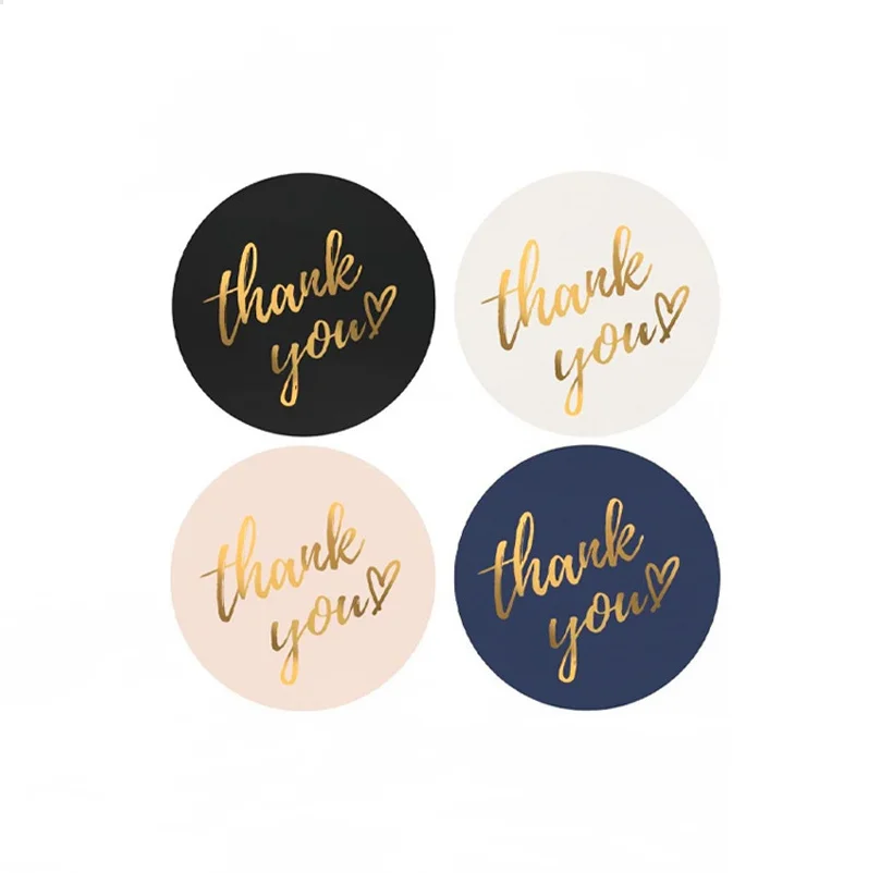 50-500pcs 1inch Blue Thank You Stickers For Envelope Sealing Labels Stationery Supplies Handmade Wedding Gift Decoration Sticker - Image 3